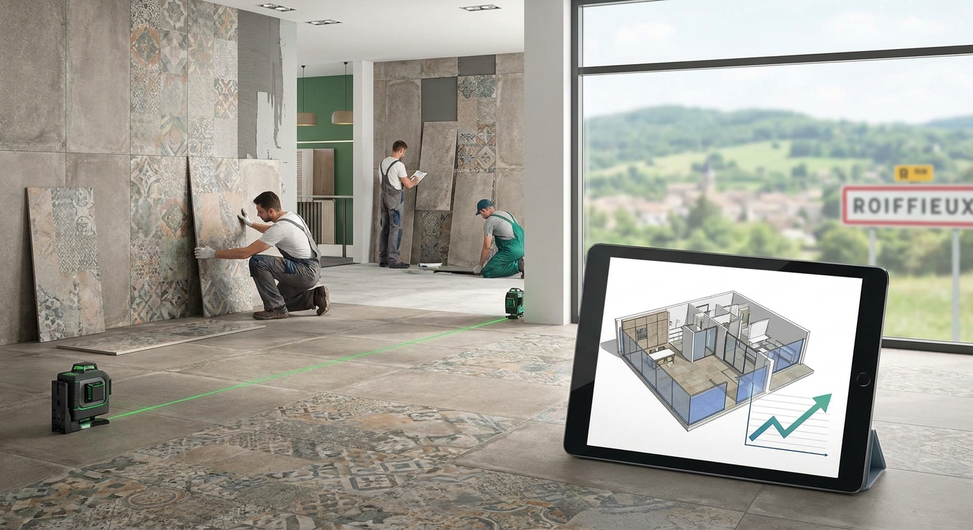 Roiffieux: L'Entreprise Carrelage Locale Innove et Se Développe